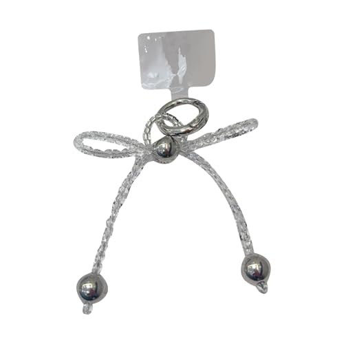 LLINthy Perlen Bowknot Telefongurt Schmetterling Knoten Schlüsselbund Anhänger Mode Tasche Zauber Und Schlüsselhalter Für Frauen Mädchen Elegant Perlenjuwely von LLINthy