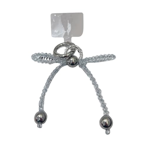 LLINthy Perlen Bowknot Telefongurt Schmetterling Knoten Schlüsselbund Anhänger Mode Tasche Zauber Und Schlüsselhalter Für Frauen Mädchen Elegant Perlenjuwely von LLINthy