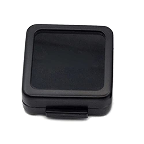 LLINthy Quadratische Metall Bare Diamant Display Schmuck Aufbewahrung Geschenk Edelstein Box Silber Schwarz Weiches Schwamm Kissen Locker von LLINthy