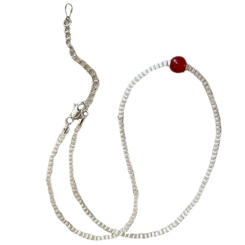 LLINthy Raffinierte Wasserperlenkette Halskette Mit Achaten Lieben Herzperlen Accessoire Für Weibliche Schmuckliebhaber Trendy Schmuck Für Frauen von LLINthy
