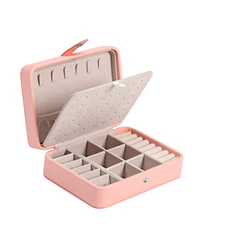 LLINthy Reiseschmuck Doppelschicht Für Ladenohrringe Ringe Halsketten Armbänder Schutz Schmuck Vor Kratzern Ohrring Box Für Mädchen Kinder Ohrring Display von LLINthy