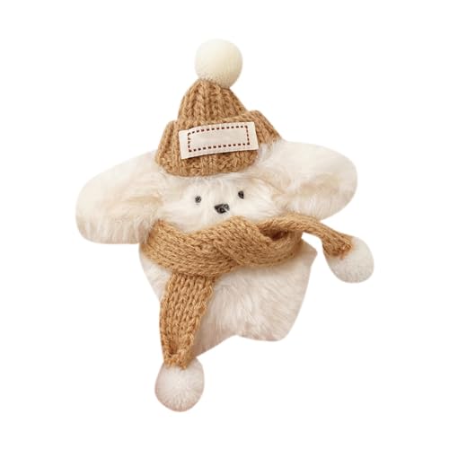 LLINthy Schöne Flusengefüllte Keychain Handgefertigtes Plüschhund Keyring Weiche Cartoon Rucksack Anhänger Elegantes Bag Accessoire Mobiltelefon Anhänger Charme von LLINthy