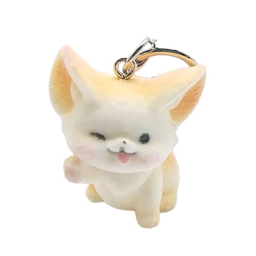 LLINthy Schöne Tierkette Cartoon Keychain Autokettenschlüsselverzierung Für Frauen Mit Flockungsdesigns Jeden Verwenden Cartoon Keychain von LLINthy