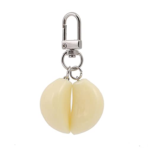 LLINthy Simulation Food Keychain Knoblauchanhänger Schlüsselreine Stylische Neuheit Charme Schlüsselbund Mit Verschluss Für Valentine Liebhaber Geschenk Simulation Food Keychain von LLINthy