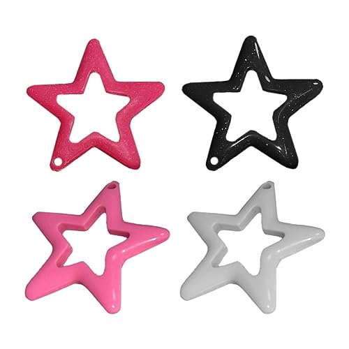 LLINthy Sternperlenrahmen Hollow Star Charme Für Halskette Armband Ohrring Juwely Machen Süße Kühle Lose Perlen Frauen Mädchen Hohl Sternperlen Statement Schmuck Schmuck von LLINthy