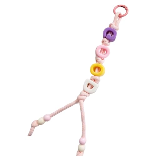 LLINthy Stilvolle Buchstabe Bead Geldbeutel Charme Robuster Farbenfroher Buchstaben Bead Bag Ornament Bag Hänge Für Den Täglichen Gebrauch Acrylmaterial Schlüsselbund von LLINthy