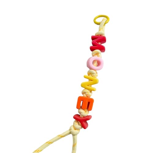 LLINthy Stilvolle Buchstabe Bead Geldbeutel Charme Robuster Farbenfroher Buchstaben Bead Bag Ornament Bag Hänge Für Den Täglichen Gebrauch Acrylmaterial Schlüsselbund von LLINthy