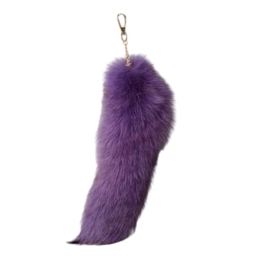 LLINthy Stilvolle Handtasche Verzierung Attraktiver Schlüsselanhänger Für Autobag Dekoration Stilvolle Füchse Schwanzschlüsselring Charm Fashion Key von LLINthy