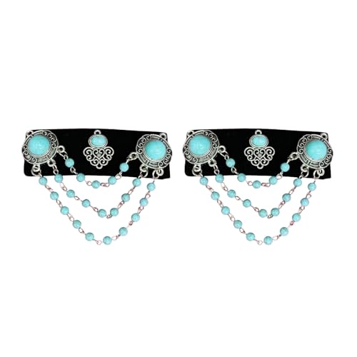 LLINthy Stilvoller Mongolischer Lint Haarclip Mit Quasten Und Strasssteinen Für Frauen Die Ethnische Und Retro Stile Lieben Stillen Haarclip Personalisieren von LLINthy