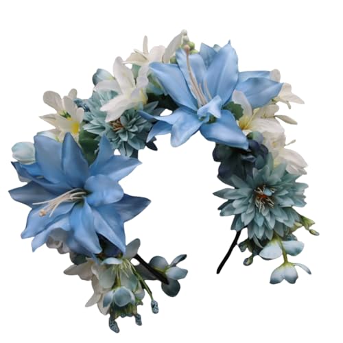 LLINthy Stylische Blumenhaargirlanden Für Trendige Frauen Mädchen Weiche Und Komfortable Stirnbandzubehör Für Vielseitige Anlässe Festival Haargirlanden LLINthy Stylische Blumenhaargirlanden Für Trendige Frauen Mädchen Weiche Und Komfortable Stirnbandzubehör Für Vielseitige Anlässe Festival Haargirlanden von LLINthy