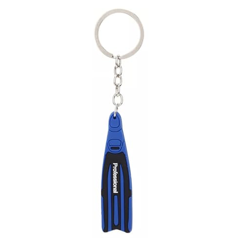 LLINthy Stylish Fin Keychain Charm Silicon Keyring Tragbares Accessoire Für Taucher Und Marine Sport Fans Täglich Nutzung Tauchthema Keychain von LLINthy