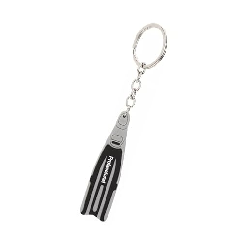 LLINthy Stylish Fin Keychain Charm Silicon Keyring Tragbares Accessoire Für Taucher Und Marine Sport Fans Täglich Nutzung Tauchthema Keychain von LLINthy