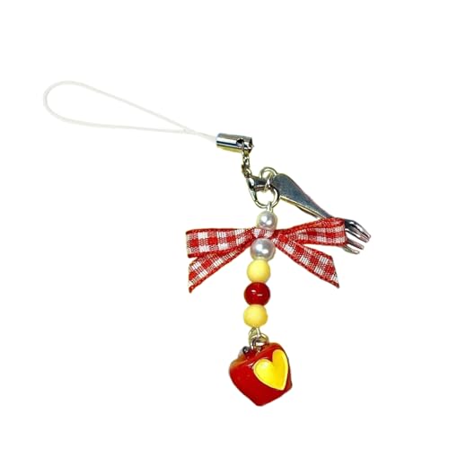 LLINthy Stylish Telefon Anhängerkartenkette Süßes Telefon Charme Stylish Bag Anhänger Telefonkette Schlüssel Schmuck Für Bag Telefon Schmuckzubehör Geeignet von LLINthy