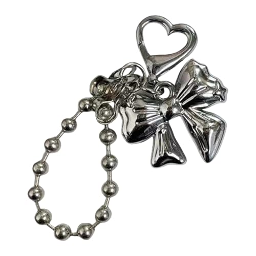 LLINthy Sweet Heart Bowknot Perlen Keychain Anhänger Mode Schöne Hänge Orament Keyring Rucksack Dekoration Charm Schmucktasche Handtasche Anhänger Schlüsselbund Charme von LLINthy