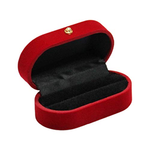 LLINthy Tragbare Doppelringkasten Ehering Aufbewahrung Für Gehäuse Schmuck Ringbox Vorschlagsbänder Display von LLINthy
