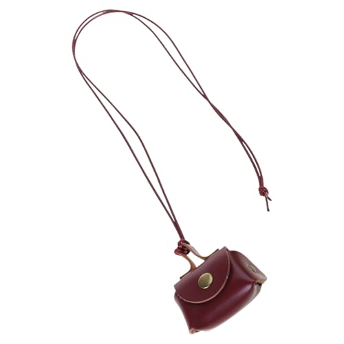 LLINthy Trendige Leder Halskette Für Frauen Münze Geldbeutel Anhänger Hängende Neckkette Kopfhörerbeutel Charme Halshain Party Schmuck Stylish Halskette Geschenk von LLINthy