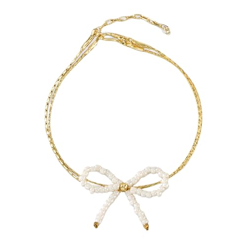 LLINthy Trendy Zwei Ringe Perlenarmband Elegante Multi Farb Doppelschleifen Perlenarmband Geeignet Für Verschiedene Gelegenheiten Modearmband von LLINthy