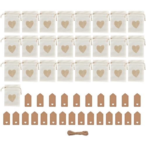 LLINthy Verschiedene 51pcs Sacklap Bag Set Mode Love Heart Packaging Bag Praktische Geschenkbeutel Für Hochzeiten Party Lieferungen Hochzeit Schmuck Verpackungstasche von LLINthy