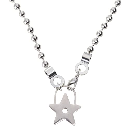 LLINthy Vintage Schmuck Süße Coole Mädchen Star Anhänger Halsketten Für Frauen Geschenk Hohl Pentagramm Halsketten von LLINthy