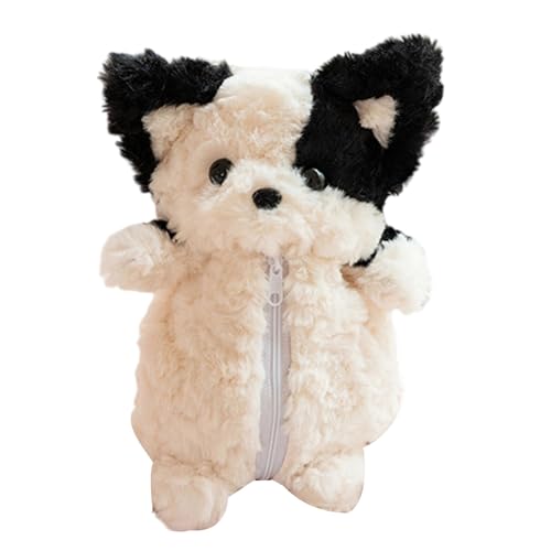 LLINthy Weiches Kurzes Plüsch Corgis Dog Case Multi Purpose Cosmetic Storage Travel Friendly Gift Für Alle Altersgruppen Süßes Geschenk Für Kinder von LLINthy
