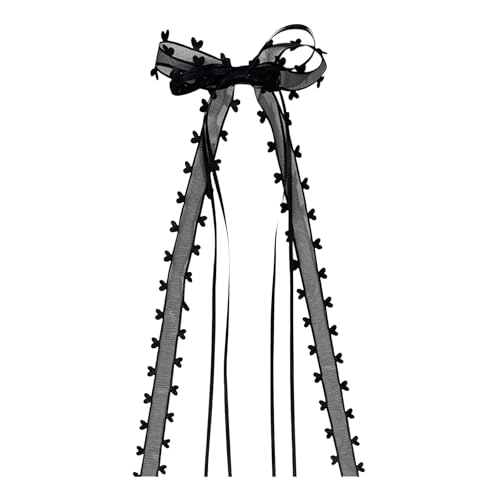 Langband Bowknot Spitzen Haarclip Herzverkleidung Haarnadel Frauen Barrettes Pferdeschwanzhalter Für Lady Girl Hair Styling Clip von LLINthy