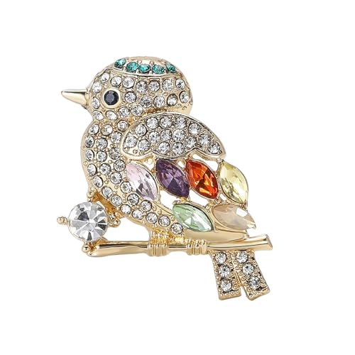 LLINthy Legierung Vogelbroschen Mit Funkelnden Strasssteinen Frauen Modische Stecknadeln Unisex Tierschmuck Für Partys Und Tägliche Verwendung Von Vintage Legierungsbroschen Verwenden von LLINthy