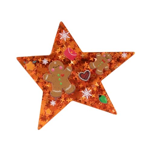 Mädchen Haare Clip Mistel Fällungslos Haarnadel Glitzer Schmuckschmuck Schmuck Kopfschmuck Mistel Sternform Haare Clips von LLINthy