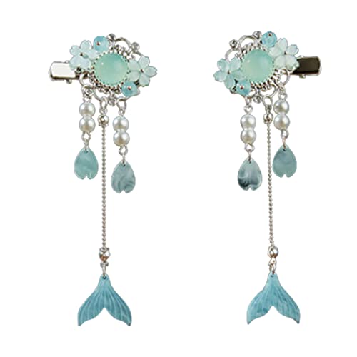 Mädchen Haarklammern Schöne Haare Barrettes Ancient Stereo Metall Haarnadel Mit Quasten Traditionelles Design Haarnadeln von LLINthy