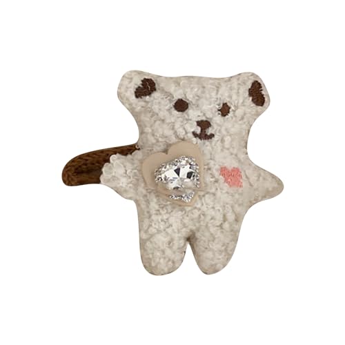 Plüsch Kaninchen/Bärenform Haarnadel Für Süße Mädchen Süßer Süßer Stil Charme Haare Barrettes Ästhetik Plüsch Haarzubehör von LLINthy