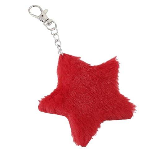 Schöne Plüschfeuchter Sterncharme Schlüsselbund Weichem Gefüllten Ornament Keyring Schöne Anhänger Für Geldbeutel Beutel Rucksack Handtasche Pendellan Charme Schlüsselbund Dekoration Schmuck Geschenk von LLINthy