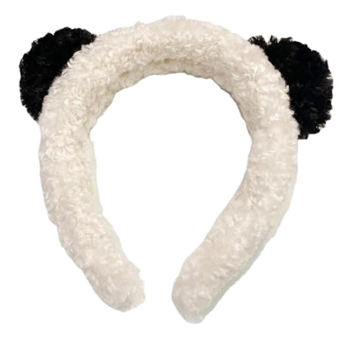 Schöner Stil Stirnband Nicht Slip Haar Barrettes Für Kinder Süße Weiße Und Schwarze Panda Form Haarstifte Und Elastisches Haarseil von LLINthy