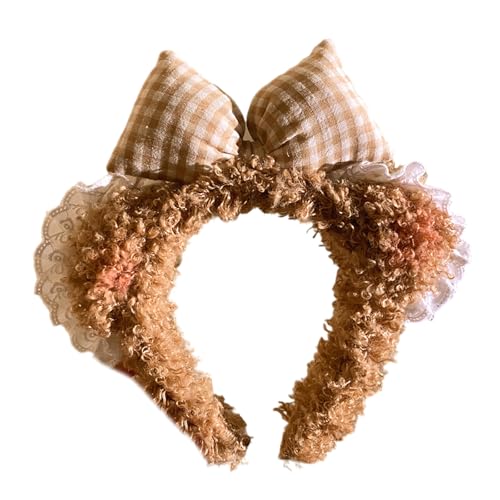 Spitzenbärenohr Ohr Bowknot Haarthoop Cartoon Plüsch Gesicht Waschstadband Musik Festival Dressing Kopfbedeckung Für Vergnügung Spitzenbärenohr Ohr Bowknot Haarthoop Cartoon Plüsch Gesicht Waschstadband Musik Festival Dressing Kopfbedeckung Für Vergnügung von LLINthy