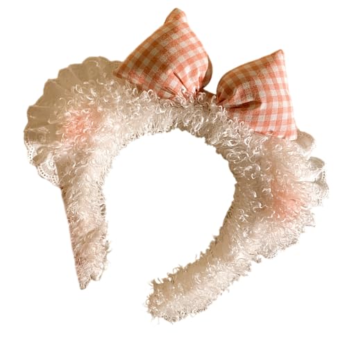 Spitzenbärenohr Ohr Bowknot Haarthoop Cartoon Plüsch Gesicht Waschstadband Musik Festival Dressing Kopfbedeckung Für Vergnügung von LLINthy