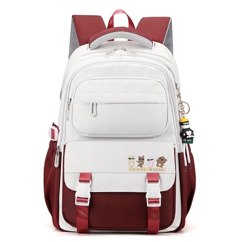 Student School Rucksack Teenager Rucksack Frauen Große Kapazität Nylon Daypacks Mädchen All Matching Travel Fashion Für Mädchen Jungen Große Kapazität Rucksäcke Schülerschule von LLINthy