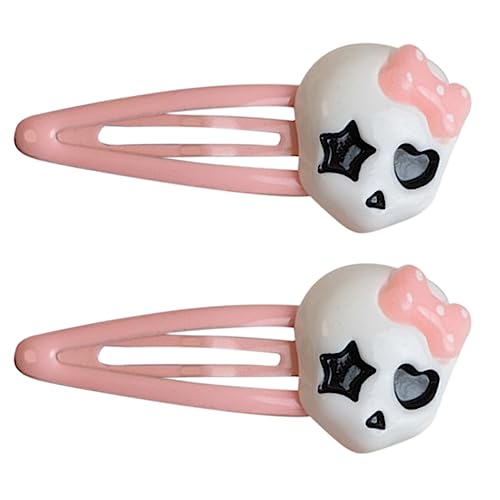 Süßer Haarclip Schöner Cartoonschädel Form Schnapphaarnadel Farbe Haarclip Für Frühlings Sommerhaarpins Für Teenager von LLINthy
