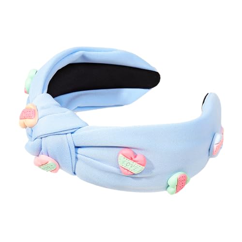 Valentines Love Decor Stirnband Für Frauen Mädchen Nicht Schlupf Knoten Turban Stirnband Make Up Hairhoop Süßes Herz Charme Haar Hoop von LLINthy