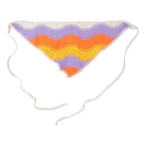 Vintage Women Stripe Hairband Strick Dreieck Schal Sweet Elastic Hairbänder Sommerreisen Nehmen Fotozubehör Auf von LLINthy
