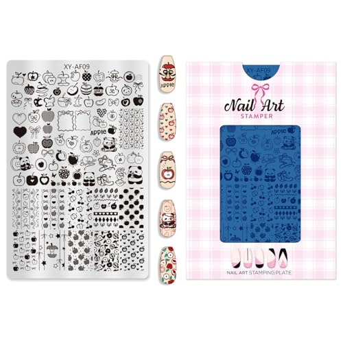 Wiederverwendbare Metallnägelkunstvorlage Mit Geometrischen Blumenmustern Mond Salon Maniküren Stempelwerkzeug Nail Art Transfer Stempel Werkzeug von LLINthy