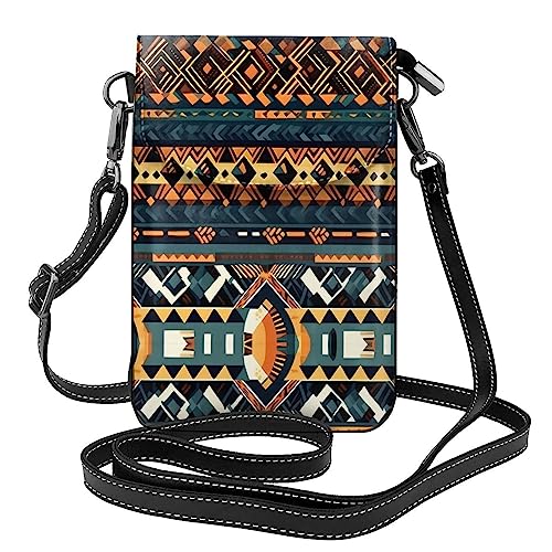 LLKGO TAfrican Tribal Ethnic Texture Pattern Crossbody Bag Mobile Phone Bag Women Small Wallet A Practical Gift Suitable for going out, exercising, and shopping von LLKGOT