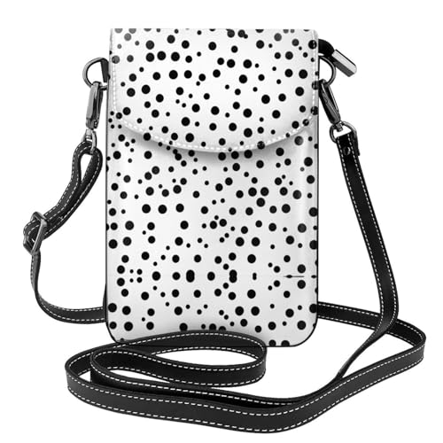 LLKGO TBlack And White Polka Dot Pattern Crossbody Bag Mobile Phone Bag Women Small Wallet A Practical Gift Suitable for going out, exercising, and shopping LLKGO TBlack And White Polka Dot Pattern Crossbody Bag Mobile Phone Bag Women Small Wallet A Practical Gift Suitable for going out, exercising, and shopping von LLKGOT