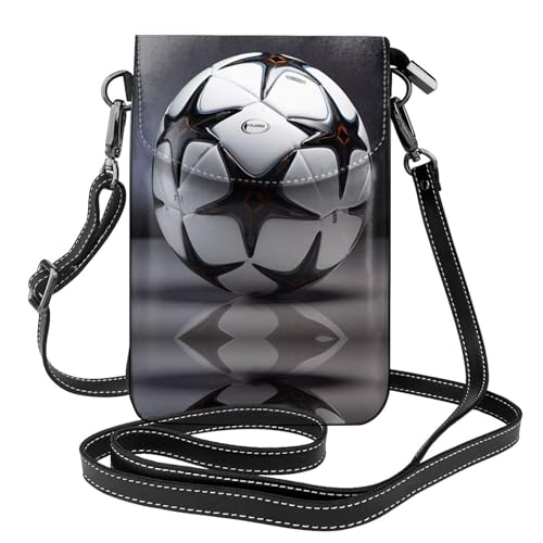 LLKGO TBlack and White Football Pattern Crossbody Bag Mobile Phone Bag Women Small Wallet A Practical Gift Suitable for going out, exercising, and shopping von LLKGOT