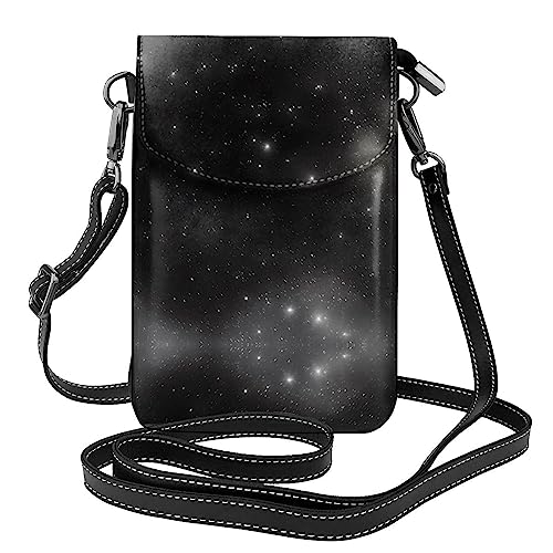 LLKGO TBlack and White Galaxy Pattern Crossbody Bag Mobile Phone Bag Women Small Wallet A Practical Gift Suitable for going out, exercising, and shopping von LLKGOT