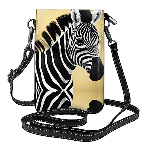 LLKGO TBlack and White Zebra Pattern Crossbody Bag Mobile Phone Bag Women Small Wallet A Practical Gift Suitable for going out, exercising, and shopping von LLKGOT