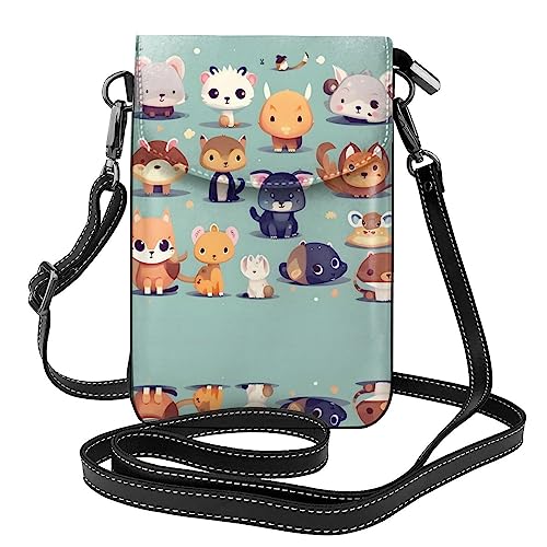 LLKGO TCute Little Animals Pattern Crossbody Bag Mobile Phone Bag Women Small Wallet A Practical Gift Suitable for going out, exercising, and shopping LLKGO TCute Little Animals Pattern Crossbody Bag Mobile Phone Bag Women Small Wallet A Practical Gift Suitable for going out, exercising, and shopping von LLKGOT