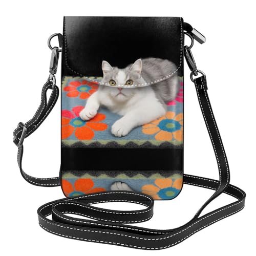 LLKGO TKitten On the Carpet Pattern Crossbody Bag Mobile Phone Bag Women Small Wallet A Practical Gift Suitable for going out, exercising, and shopping LLKGO TKitten On the Carpet Pattern Crossbody Bag Mobile Phone Bag Women Small Wallet A Practical Gift Suitable for going out, exercising, and shopping von LLKGOT
