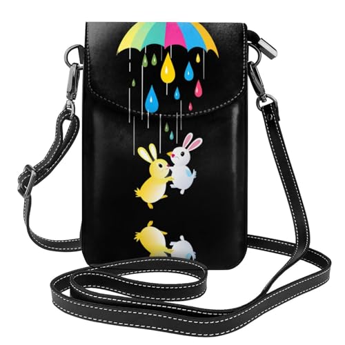 LLKGO TLittle White Rabbit Under an Umbrella Pattern Crossbody Bag Mobile Phone Bag Women Small Wallet A Practical Gift Suitable for going out, exercising, and shopping von LLKGOT