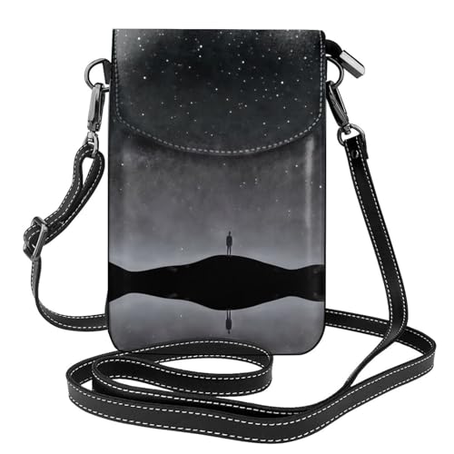 LLKGO TLooking up at the stars Pattern Crossbody Bag Mobile Phone Bag Women Small Wallet A Practical Gift Suitable for going out, exercising, and shopping von LLKGOT