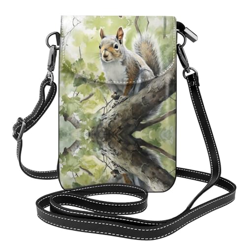 LLKGO TOil Painting Gray Squirrel Pattern Crossbody Bag Mobile Phone Bag Women Small Wallet A Practical Gift Suitable for going out, exercising, and shopping LLKGO TOil Painting Gray Squirrel Pattern Crossbody Bag Mobile Phone Bag Women Small Wallet A Practical Gift Suitable for going out, exercising, and shopping von LLKGOT