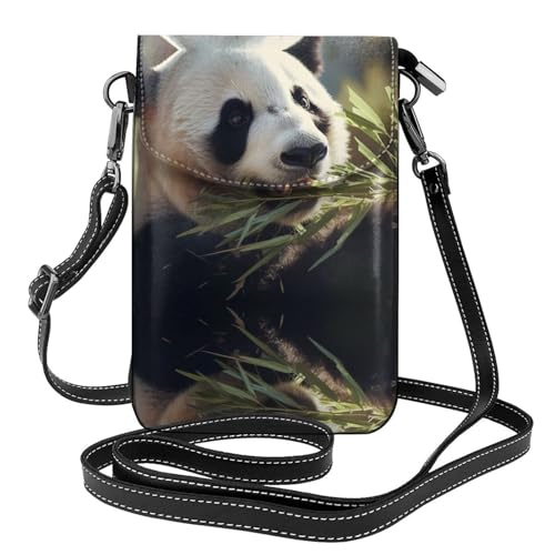 LLKGO TPanda Eating Bamboo Pattern Crossbody Bag Mobile Phone Bag Women Small Wallet A Practical Gift Suitable for going out, exercising, and shopping von LLKGOT