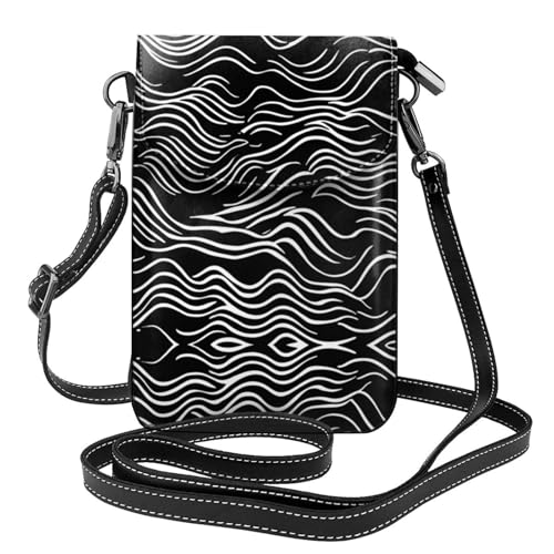LLKGO TStriped Waves Pattern Crossbody Bag Mobile Phone Bag Women Small Wallet A Practical Gift Suitable for going out, exercising, and shopping LLKGO TStriped Waves Pattern Crossbody Bag Mobile Phone Bag Women Small Wallet A Practical Gift Suitable for going out, exercising, and shopping von LLKGOT